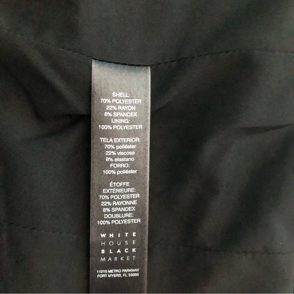 ⭐️NEW⭐️White House Black Market Black  Asymmetrical Zip Moto BikerJacket Blazer - Picture 12 of 13